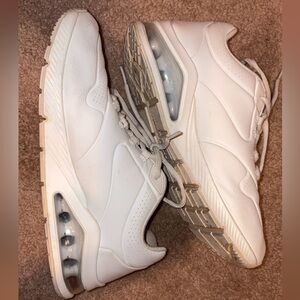 White Athletic Skechers with Air Cushioning